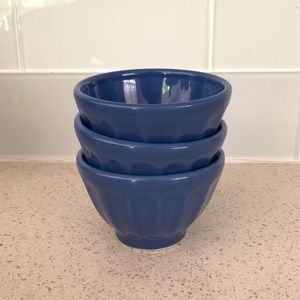 Anthropologie mini latte blue bowls - set of 3